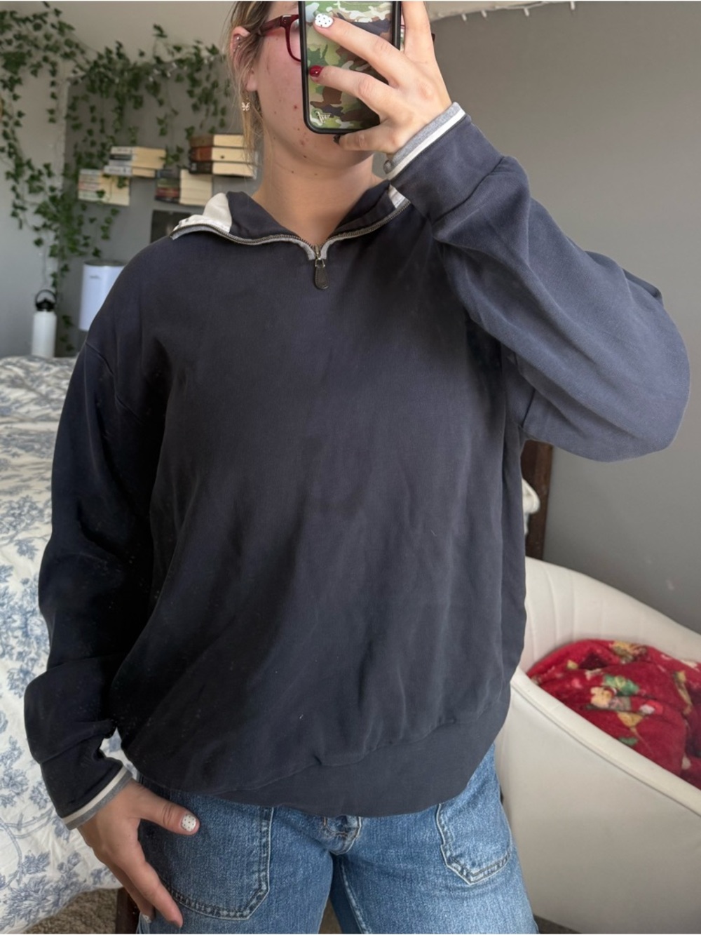 Daniel Cremieux Navy Quarter-Zip Pullover